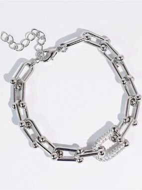 Treasure Jewels Lock It In Silver Bracelet